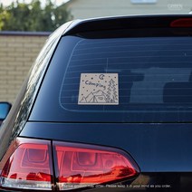 그리븐 캠핑카 튜닝 차량 데칼 스티커 50105, 22cm, 레드