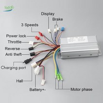 전기자전거 튜닝 부품 액세서리 전기 자전거 변환 키트 yk89s 36v 48v 500w 26a 전자 자전거 스쿠터 역방향 기능이있는 브러시리스 모터 컨트롤러, 36v 500w