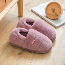 가을 겨울 폭발형 면 슬리퍼 가정 여자 가방 굽 두꺼운 바닥 미끄럼 방지 산후 가정용 면 신발 겨울 실내 도매