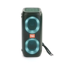 블루투스 스피커 앰프 TG333 30W 블루투스 스피커 듀얼 음악 플레이어 카드 야외 무선 서브 우퍼 RGB 다채, 02 Green