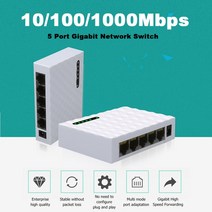 1000M 기가비트 미니 5 포트 고속 이더넷 네트워크 스위치 LAN 허브 RJ45 이더넷 및 스위칭 허브 션트 데스, EU PLUG White