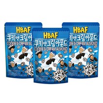 HBAF 바프 쿠키앤크림 아몬드 120g, 3개