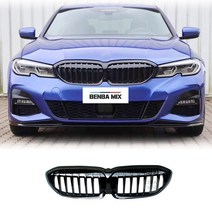 BMW G20 3시리즈 싱글 블랙 그릴 한줄 올블랙 M 퍼포먼스 튜닝 그릴 00162, 1개