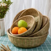 가정용 대나무 싸리채반 라탄 소쿠리 채반 튀김 부침개 전 과일 2종, G 싸리채반