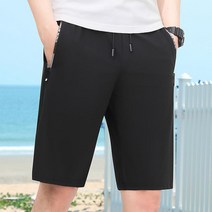 남자 아이스 쿨 빅 사이즈 5부 밴딩 트레이닝 반바지 인어미남 Men