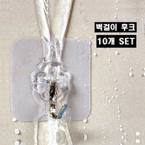 투명매직후크 10개Set 다이소후크 마스크걸이 문후크, 단품, 단품