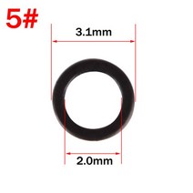 HYBOLAN 잉어 낚시 50pcs 라운드 커넥터 리그 링 낚시 태클 액세서리 2mm-5.3mm 퀵 체인지 매트 블랙 라운, 05 5