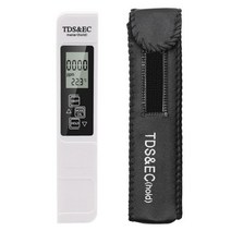 TDS측정기 고정밀 TDS 미터 디지털 워터 테스터 0-9990ppm LCD 물 순도 PPM 수족관 필터, [01] White