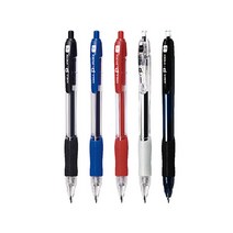 동아 피노크 볼펜 P 노크 투명 0.5mm 흑색, 10개