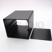 그루브조인트 홈조인트 알루미늄 인클로저 97 84 90/125mm 전기 압출 상자 분리형 회로 기판 케이스 DIY 실버/블랙, 97X84X90mm, Black