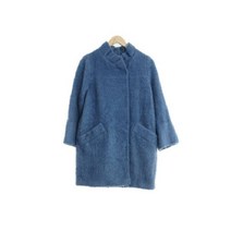 발렌시아 블루 울혼방 하프코트 여자 8066