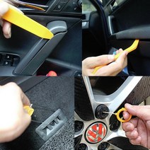 타이밍표시등 VSTM 4pcs Pry Tool 자동 자동차 라디오 도어 클립 패널 트림 대시 오디오 플라스틱 제거 설치기 tools styling, 01 4 pcs