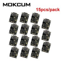 무정전 전원공급 장치 15pcs 18650 리튬 배터리 충전 모듈 5v 4.2v 1a usb 충전 포트 폴리머 삼원 리튬 배터리 미니 carging 보드, 없음