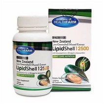(뉴질랜드) Healthfarm 헬스팜 초록홍합 초록입홍합 그린머슬 글루코사민 오메가3 60캡슐 Green Mussel Lipid Shell 12500