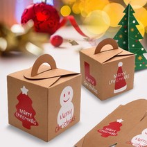XB01 크리스마스 크래프트지 미니 DIY 선물상자 포장박스 포장상자 트리데코