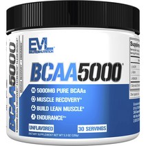 EVLUTIONNUTRITION BCAA 5000 무맛, 150g, 1개