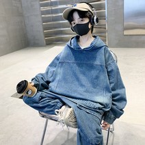 비비키드 남아 봄 가을 상하복 세트 주니어 의류 데님세트 초중생 캐쥬얼 덴님 긴팔티 청바지 초등생 츄리닝 상의 하의