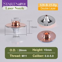 컴퓨터 부품 마더 메인 보드 Startnow HANS 레이저 커팅 노즐 Precitec Raytools WSX CNC 기계 HSG 파이버 커터 용 크롬 도금컴퓨터 도금, 1.5_S28-B-15-Dp