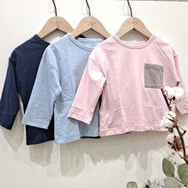 대구이시아모이모이깜피 오가닉면소재100%~레오포켓긴팔티셔츠~