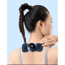 붙이는 어깨마사지기 추천 목 근육 허리안마기 저주파 휴대용 하이드로겔 마사지패드 세트, 4개의 패치+충전식 마사지기(8모드 19강도)
