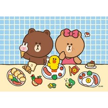 아트박스/퍼즐사랑 108피스 직소퍼즐 - 라인 프렌즈 브런치 (미, 단품, 옵션선택:본품