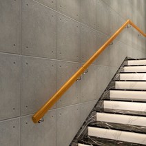 벽부형 손스침 원목 계단 핸드레일 외부 실내 안전 보조 손잡이 경사로 지지대 복층 카페, 100cm 고정대2개