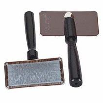 #1 All Systems 강아지용 슬리커 브러시 프로 강아지 그루밍 - 사이즈 선택(스몰 길이 6.8cm(2½인치) x 너비 3.8cm(1½인치), Medium - 3½