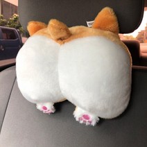 핵인싸 갓샵 웰시코기 차량용 사무실 의자 목쿠션 목베개 헤드쿠션, 1개