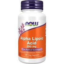 Now Foods 알파리포산 250mg 베지 캡슐 120정, 1개