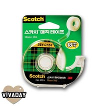IS 3M 스카치 매직테이프 122A3M 이어플러그 테이프 쓰리엠 양면테이프 미니테이프 장갑 귀마개 접착제 수세미, 122A