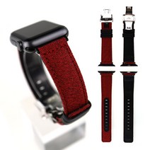 애플워치 1234567SE 42mm 44mm 호환 스트랩 레드 가죽 시계줄