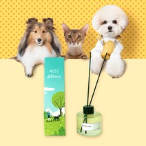 [1+1특가]위스펫 반려동물 강아지 고양이 천연 아로마 디퓨저 선물 실내방향제 120ml, 썸머홀리데이+허브티, 라탄코스터