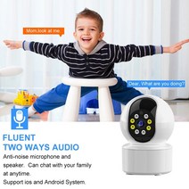 무선 와이파이 블루투스 가정용 CCTV2MP 1080P PT 카메라 적외선 야간 투시경 2.4G WiFi 무선 감시 양방향, 01 With 32GB_02 미국 플러그