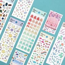 샤이닝라인 컬러 스티커 리무버블 박 데코 다꾸 폴꾸 컷팅 인스 컨페티 일러스트 디자인, 05 PEBBLE GOLD