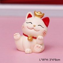 중국어 럭키 웰스 흔들며 고양이 골드 손 홈 장식 환영 조각 동상 자동차 장식품, S, 1