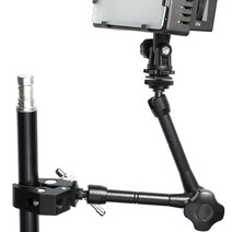 다용도 11인치 매직암 카메라 DSLR 조명 마이크 모니터 클램프, 1개