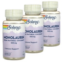 솔라레이 모노라우린 라우르산 500mg 60캡슐x3, 1개, 기본