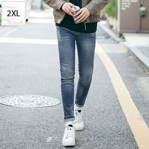 [빅사이즈]조군샵 히든밴딩 피치기모 데미지진_P5380