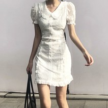 [레티고] 프렌치 카라 프릴 원피스