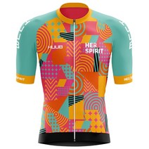 HUUB 남성용 사이클링 의류 더 나은 레인보우 팀 저지 반팔 여름 도로 자전거 세트, 4XL