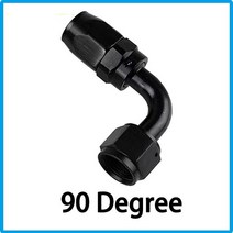 범용 AN4 AN6 AN8 AN10 AN12 알루미늄 오일 연료 스위블 호스 엔드 피팅 어댑터 키트 0 °/45 °/90 °/12, 04 Black 90_04 AN10