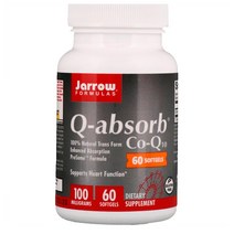 자로우 Q-Absorb 유비퀴논 코엔자임Q10 100mg 프로 리포솜공법적용 60연질캡슐 60회분, 1병, 60캡슐