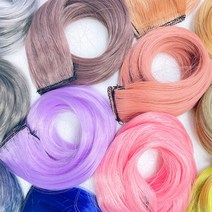 붙임머리 부분가발 셀프부착 브릿지 염색 인모 롱 긴, 상품선택, 그레이