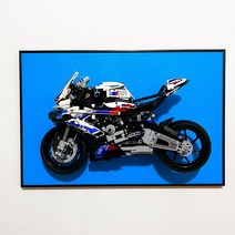 레고케이스 호환 모듈러 투명 아크릴 전시함 보관 장식장 벽걸이 42130 진열장, 프렌치블루
