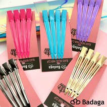 [뷰티헤어마켓] Badaga 바다가핀셋 메탈 헤어 남자머리 업스타일용 집게핀 철핀셋, 골드, 1세트