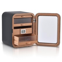 2손가락 클래식 삼나무 케이스 휴대용 여행용 상자 상사 남편 남자친구 남성 아버지를 위한 선물 다용도 1308211, Abrazine Black