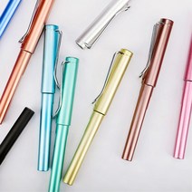 손글씨 캘리그래피 볼펜 알루미늄 스틸만년필 대학생, 3-스틸만년필-블랙