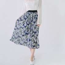 신나라-닷컴_여자 허리밴딩 꽃무늬 스커트 + 속치마 쉬폰롱 플라워 봄롱 플레어 레이스 A라인 밴치마 밴롱 쉬롱_ tlsskfk