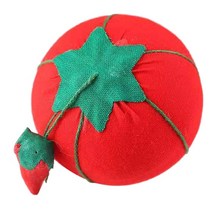 1pc 토마토 모양의 바늘 핀 쿠션 크로스 스티치 재봉 자수 핀 베개 홀더 Pincushion 가정 용품을위한 도구, About 7cm, 1개