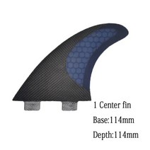 BiLong FCS 핀 1 센터 서핑 보드 웨이크 바디, 23 하늘색